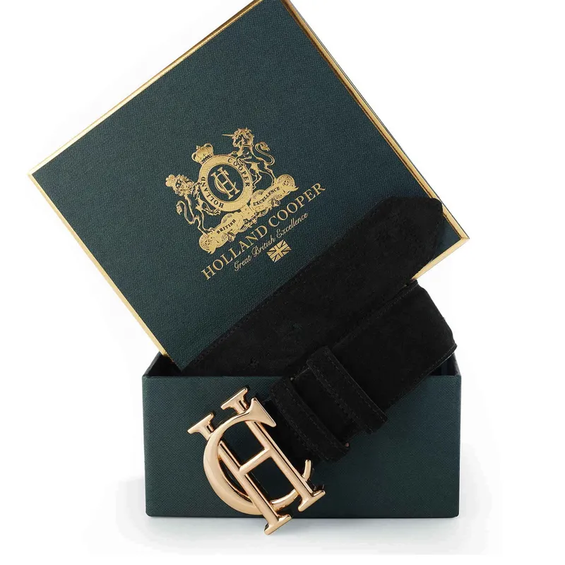 Holland Cooper Classic Belt Suede Black-1
