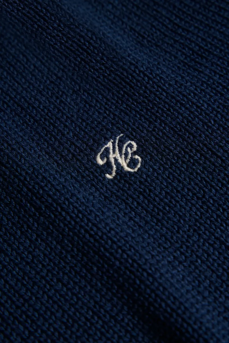 Holland Cooper Men's Heritage Crew Neck Knit in Ink Navy-6