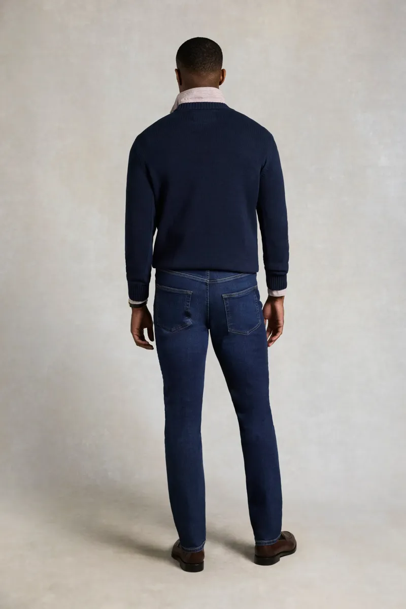 Holland Cooper Men's Heritage Crew Neck Knit in Ink Navy-4