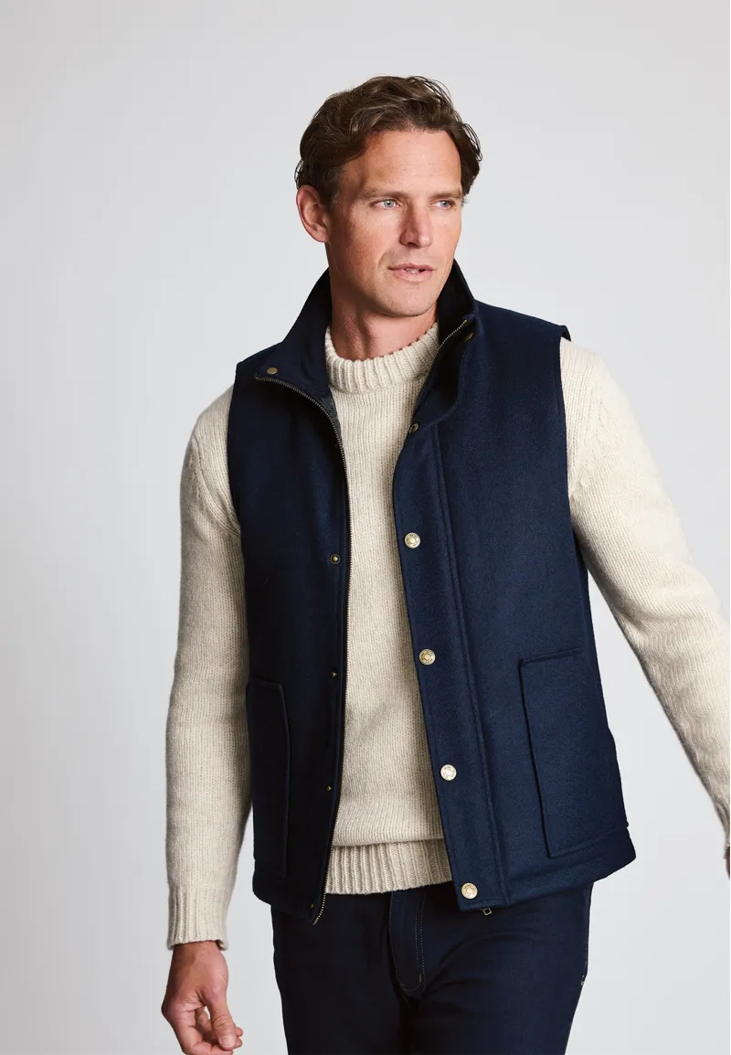 Brook Taverner Harting Melton Gilet in Navy-1