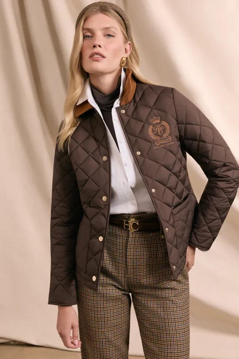 Holland Cooper Hastings Quilted Jacket Chocolate-2
