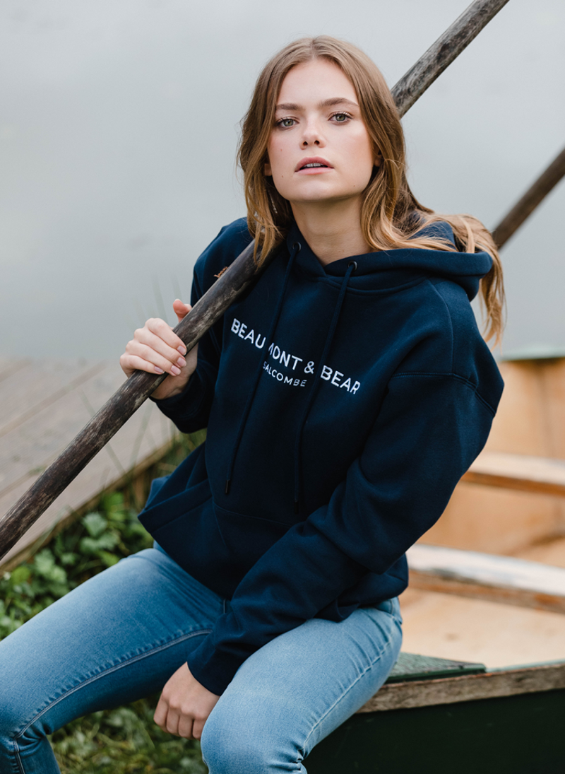 Beaumont and Bear Hope Cove Hoodie Navy-1