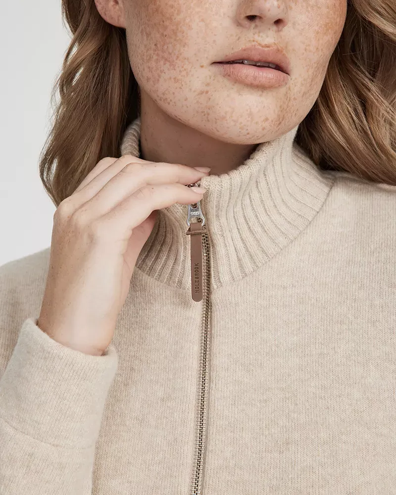 Holebrook Claire Ladies Full Zip Windproof Jacket Sand-3