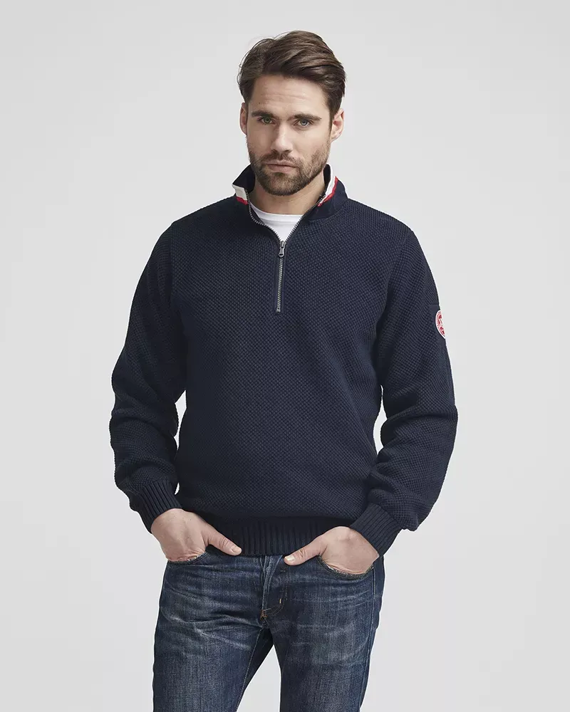 Holebrook Classic Men's Windproof Jumper Navy-1