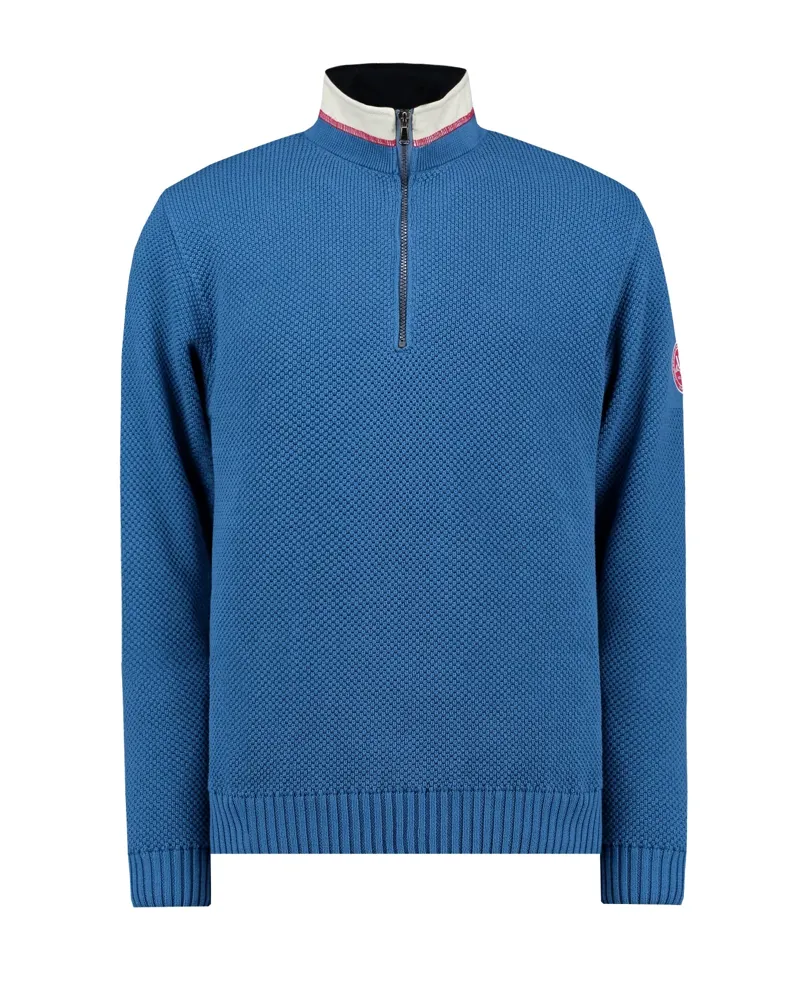 Holebrook Classic Men's Windproof Quarter Zip Jumper Copen Blue