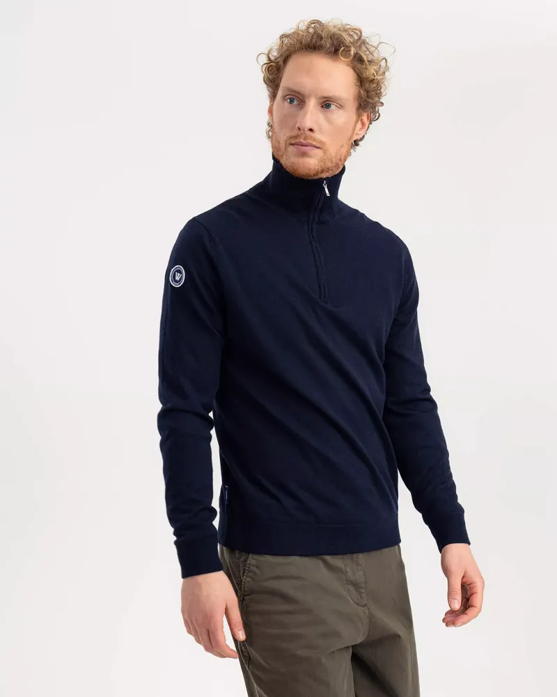Holebrook Jesper T-Neck WP Dark Navy-2