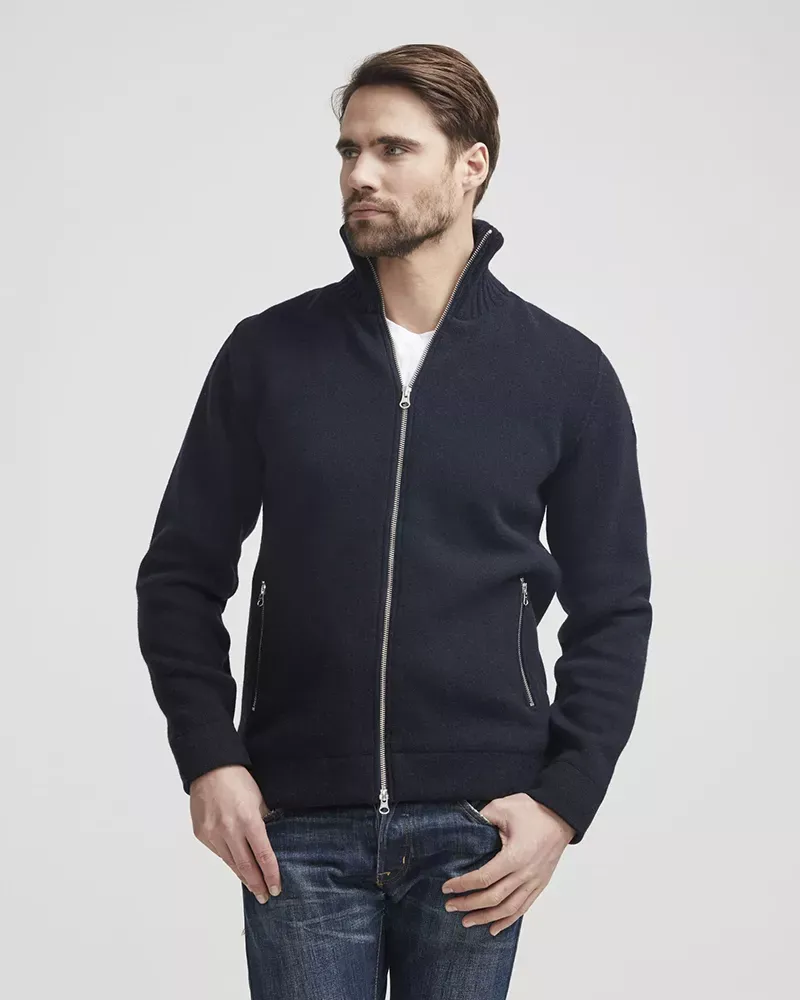 Holebrook Mans Zip Windproof Jacket  Navy-1