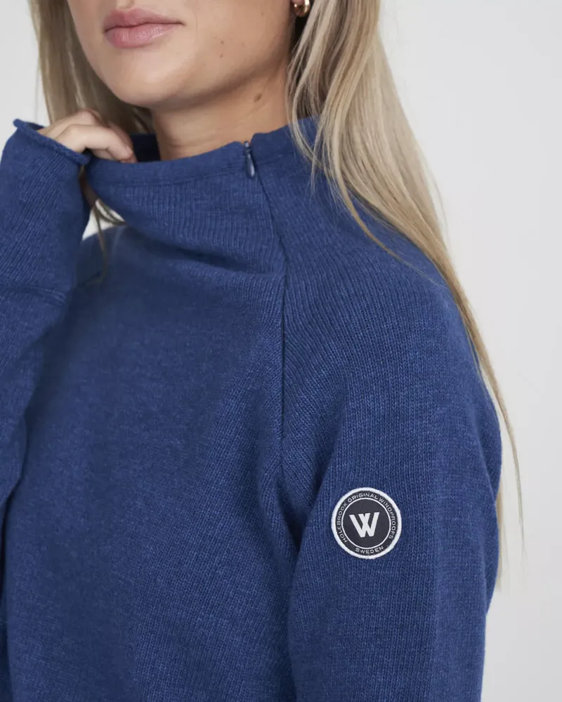 Holebrook Martina Ladies Wool Windproof Jumper Dark Royal-3