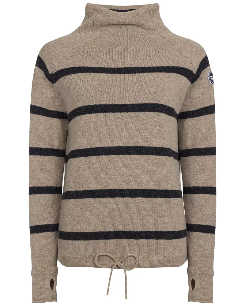 Holebrook Martina Ladies Wool Windproof Jumper Khaki/Anthracite Melange