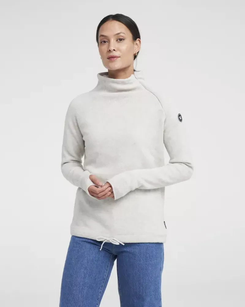 Holebrook Martina Ladies Wool Windproof Jumper Light Grey Mel-1