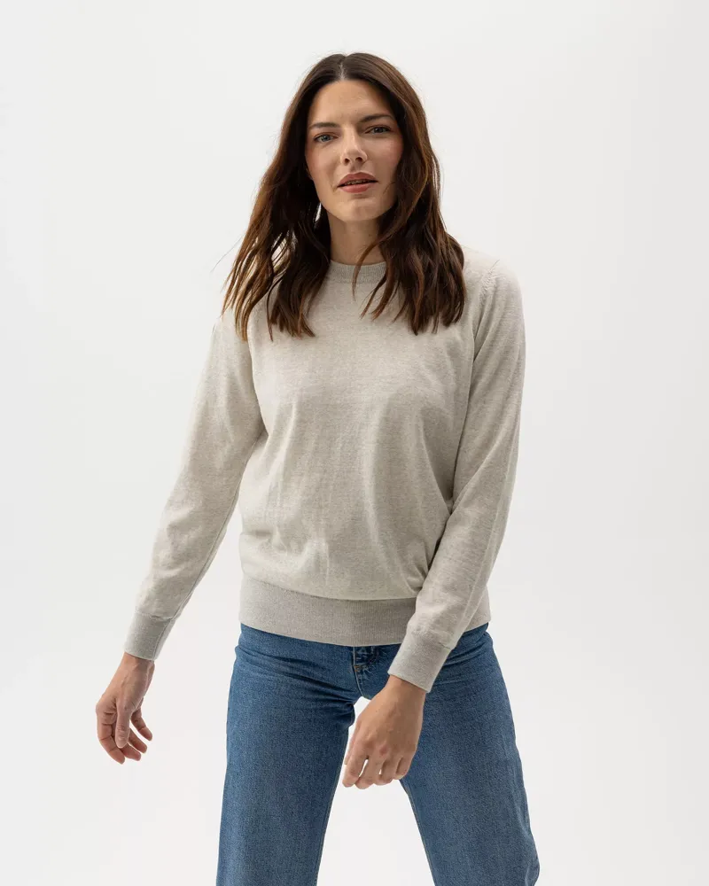 Holebrook Nelly Crew WP Light Grey Melange-3