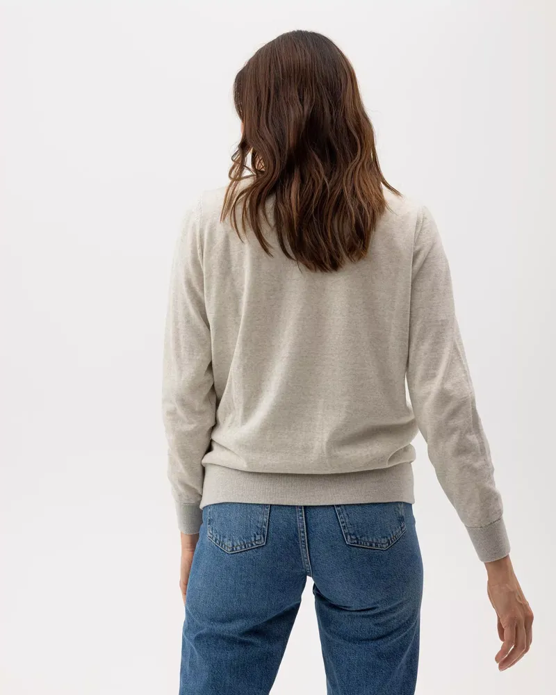 Holebrook Nelly Crew WP Light Grey Melange-2