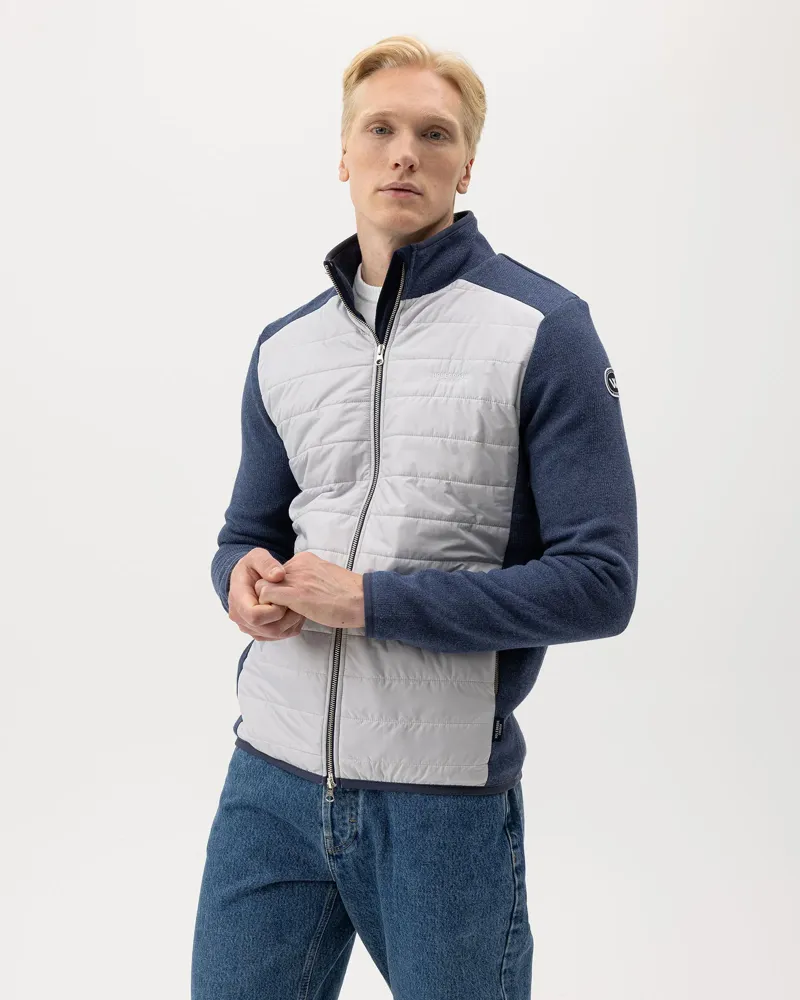 Holebrook Peder Full Zip WP Chambray/Marble Grey-1