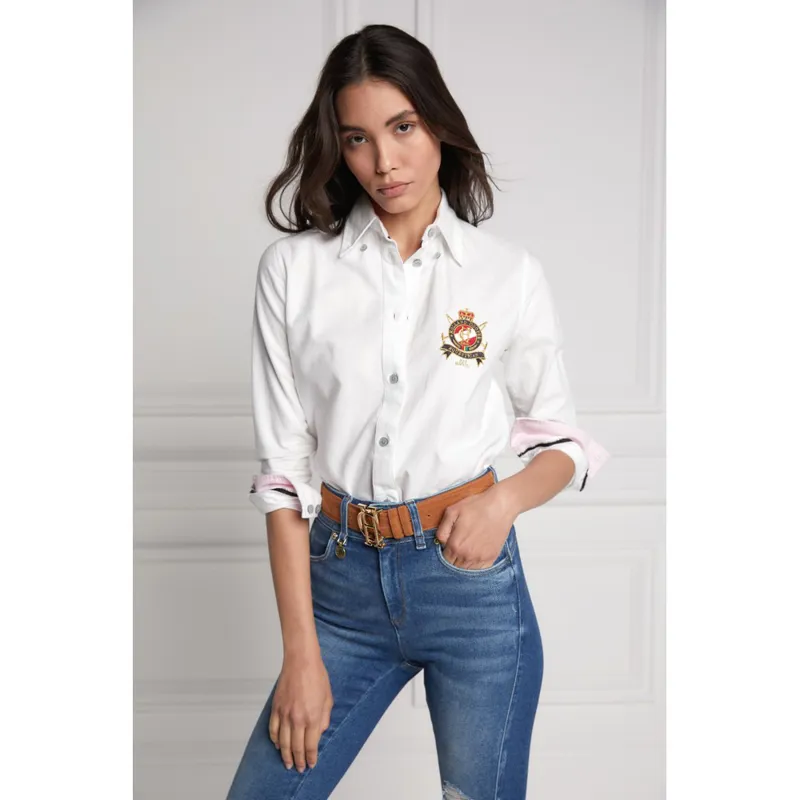 Holland Cooper Classic Oxford Shirt White-1