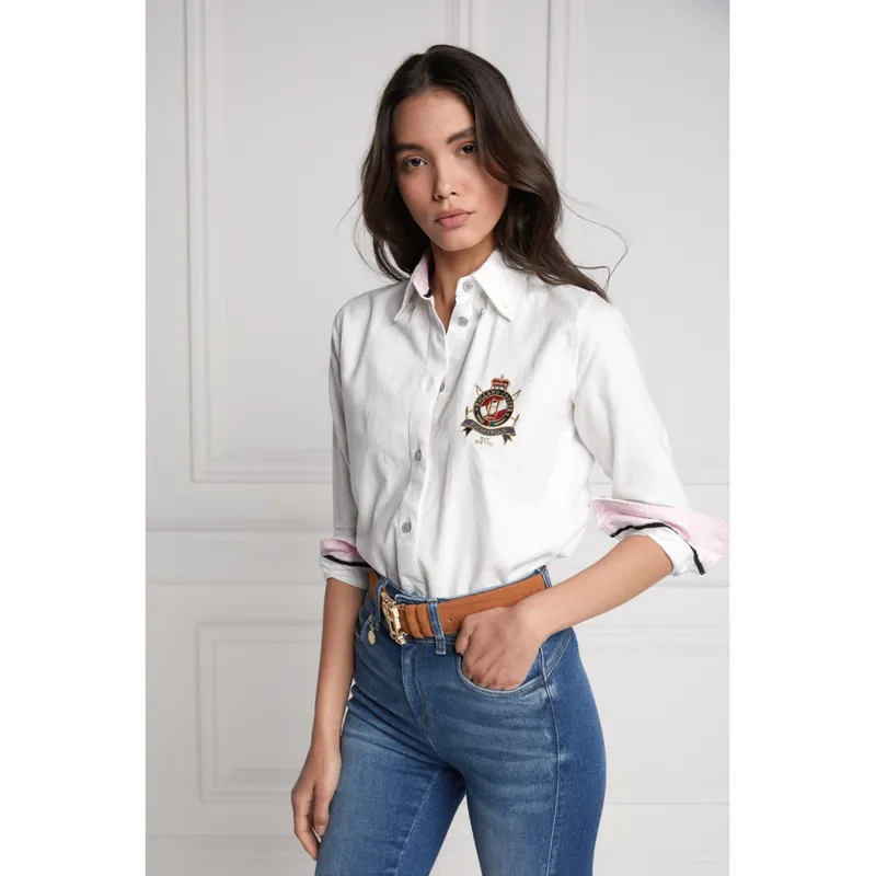 Holland Cooper Classic Oxford Shirt White-4