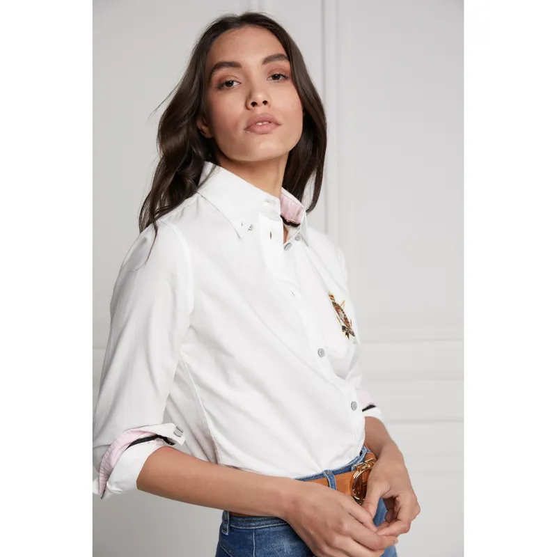 Holland Cooper Classic Oxford Shirt White-5