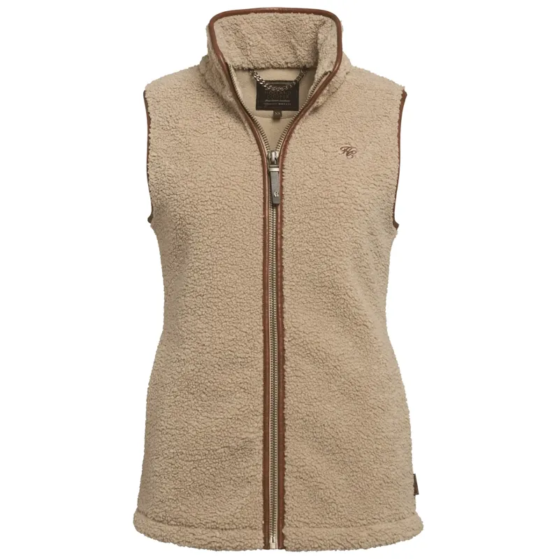 Holland Cooper Country Fleece Gilet Natural Borg