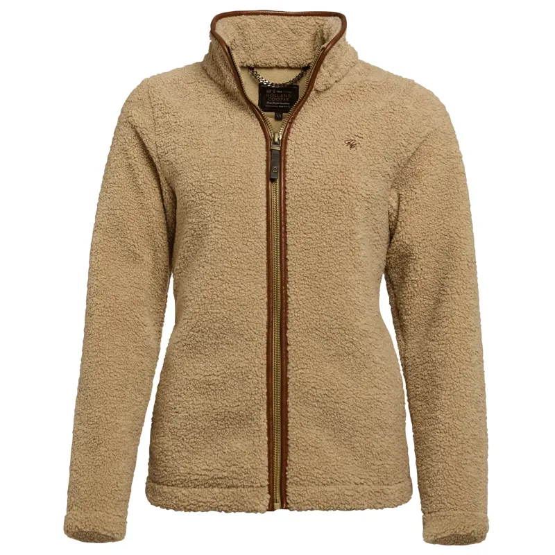 Holland Cooper Country Fleece Jacket Natural Borg