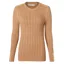 Holland Cooper Seattle Cable Crew Knit Dark Camel Marl