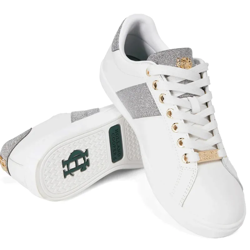 Holland Cooper Knightsbridge Court Trainer Silver Crystal