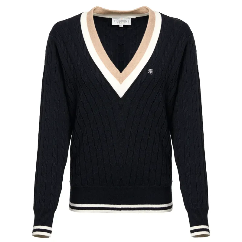 Holland Cooper Melissa V Neck Knit Ink Navy