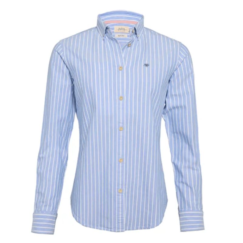 Holland Cooper Oxford Shirt Sky Blue Stripe