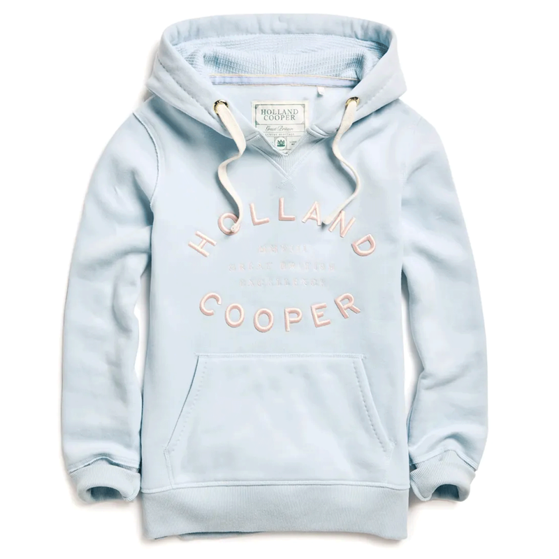 Holland Cooper Varsity Hoodie Pale Blue