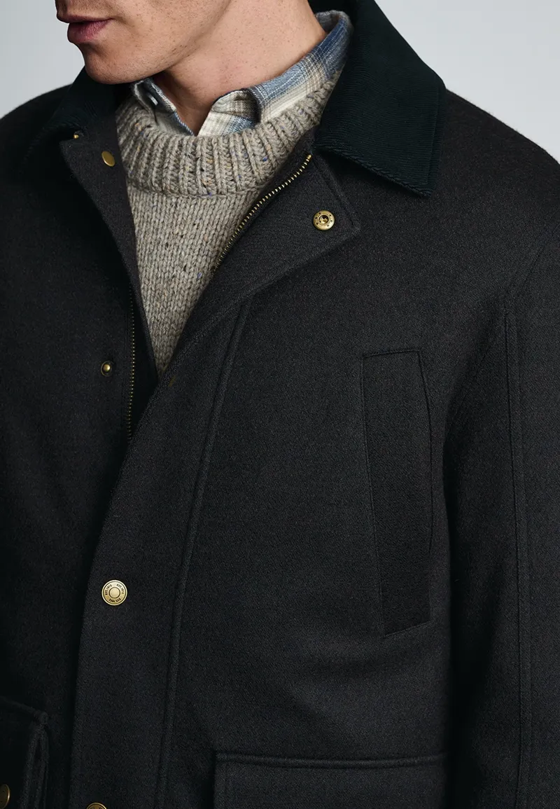 Brook Taverner Holloway Melton Country Jacket in Chocolate-2
