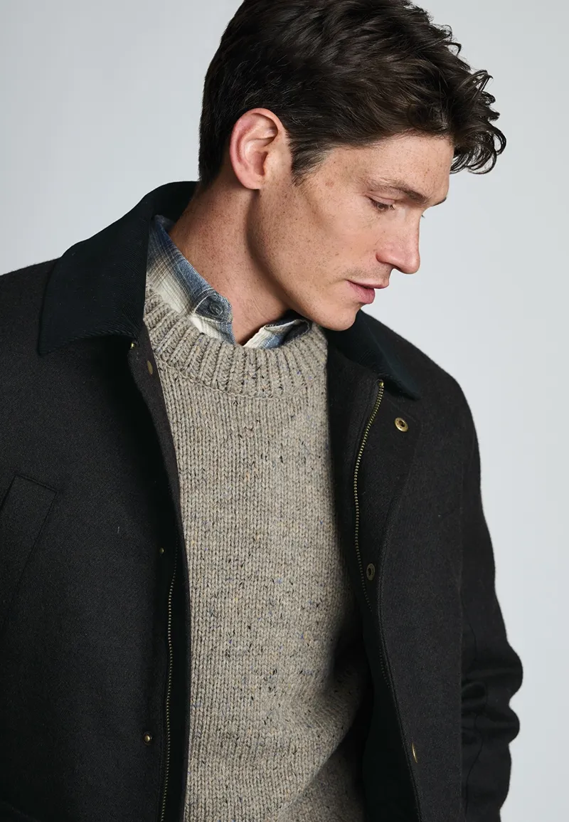 Brook Taverner Holloway Melton Country Jacket in Chocolate-3