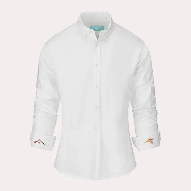 Hook Polo Men's White Oxford Shirt-1