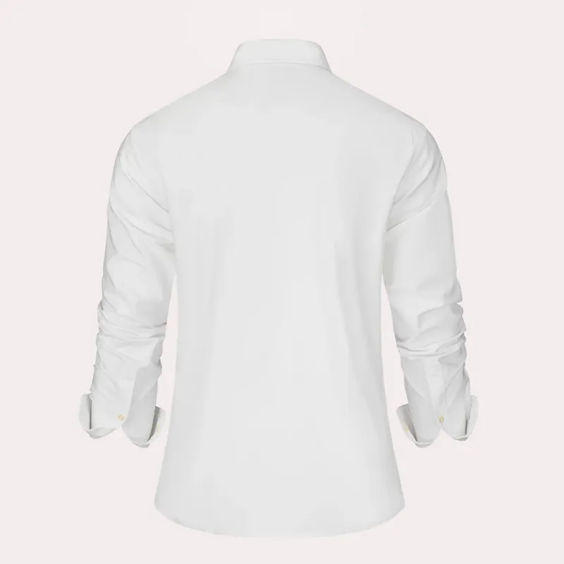 Hook Polo Ladies White Oxford Shirt-4