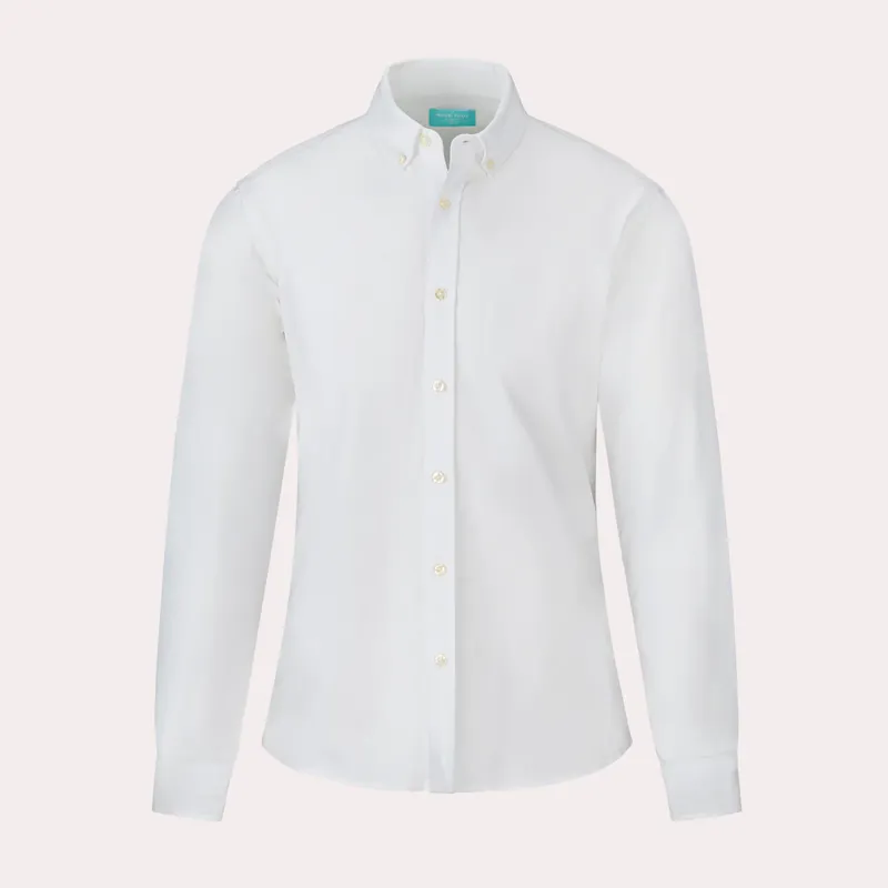 Hook Polo Ladies White Oxford Shirt-5