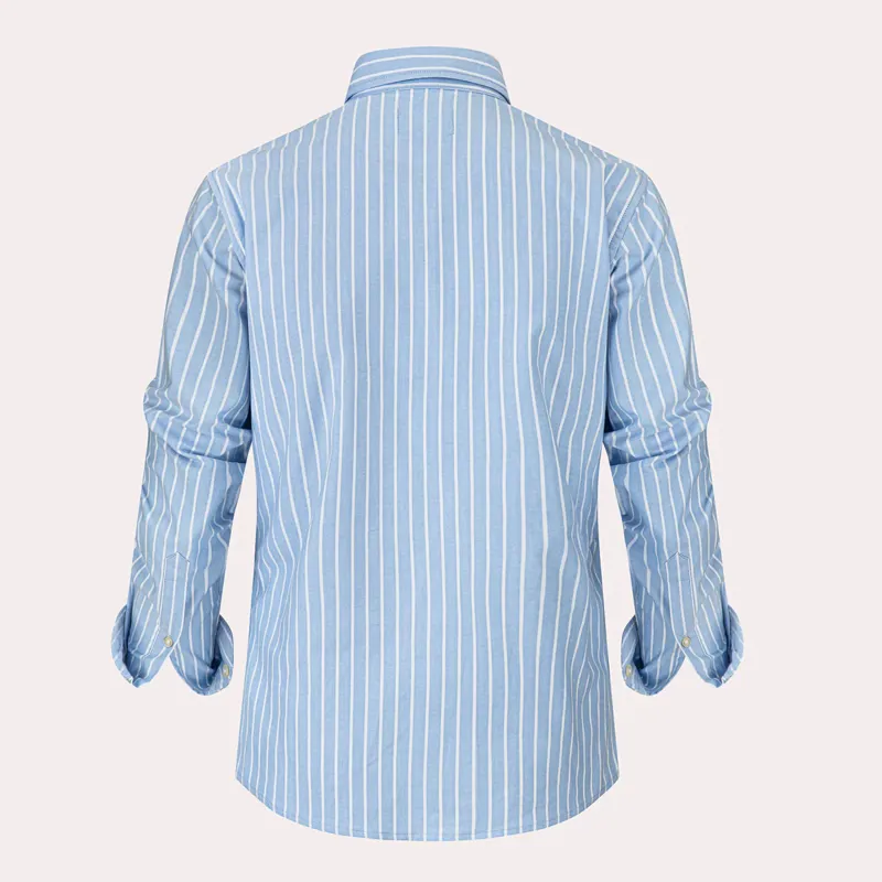 Hook Polo Ladies Thick Stripe Oxford Shirt-2