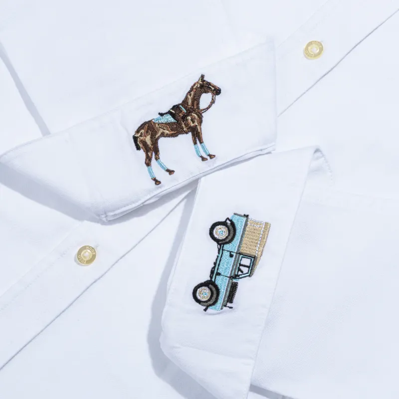 Hook Polo Ladies White Oxford Shirt