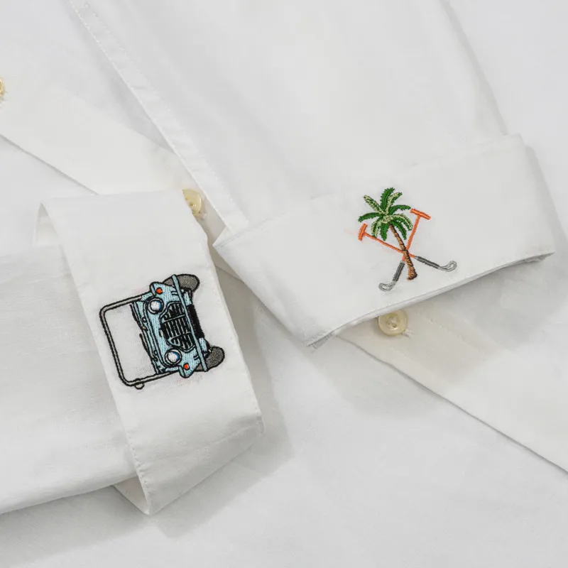Hook Polo Men's White Linen Shirt