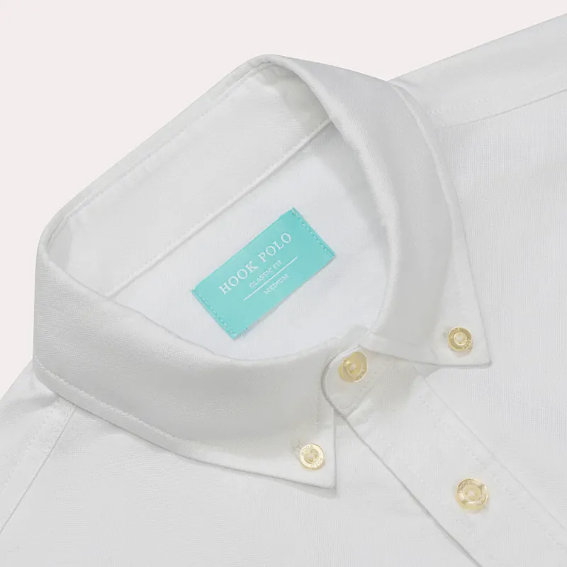 Hook Polo Ladies White Oxford Shirt-6