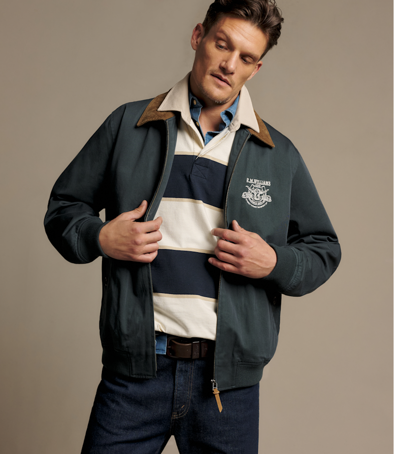 RM Williams Blyth Harrington Jacket in Steel-4