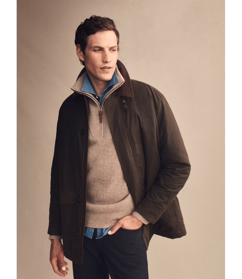 RM Williams Alberton Waxed Jacket in Dark Khaki-4