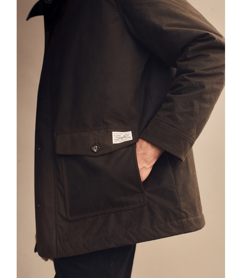 RM Williams Alberton Waxed Jacket in Dark Khaki-6