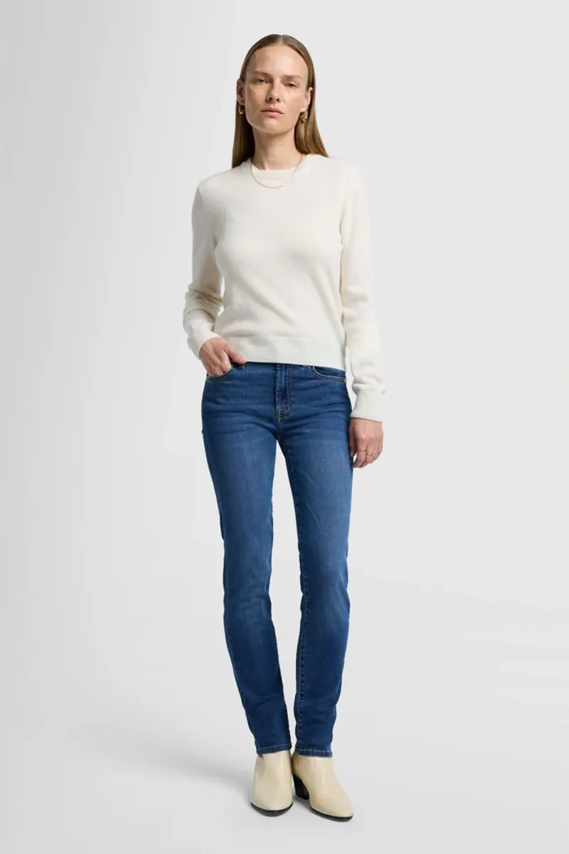 7 For All Mankind Roxanne Bair Duchess Mid Blue Jeans -1