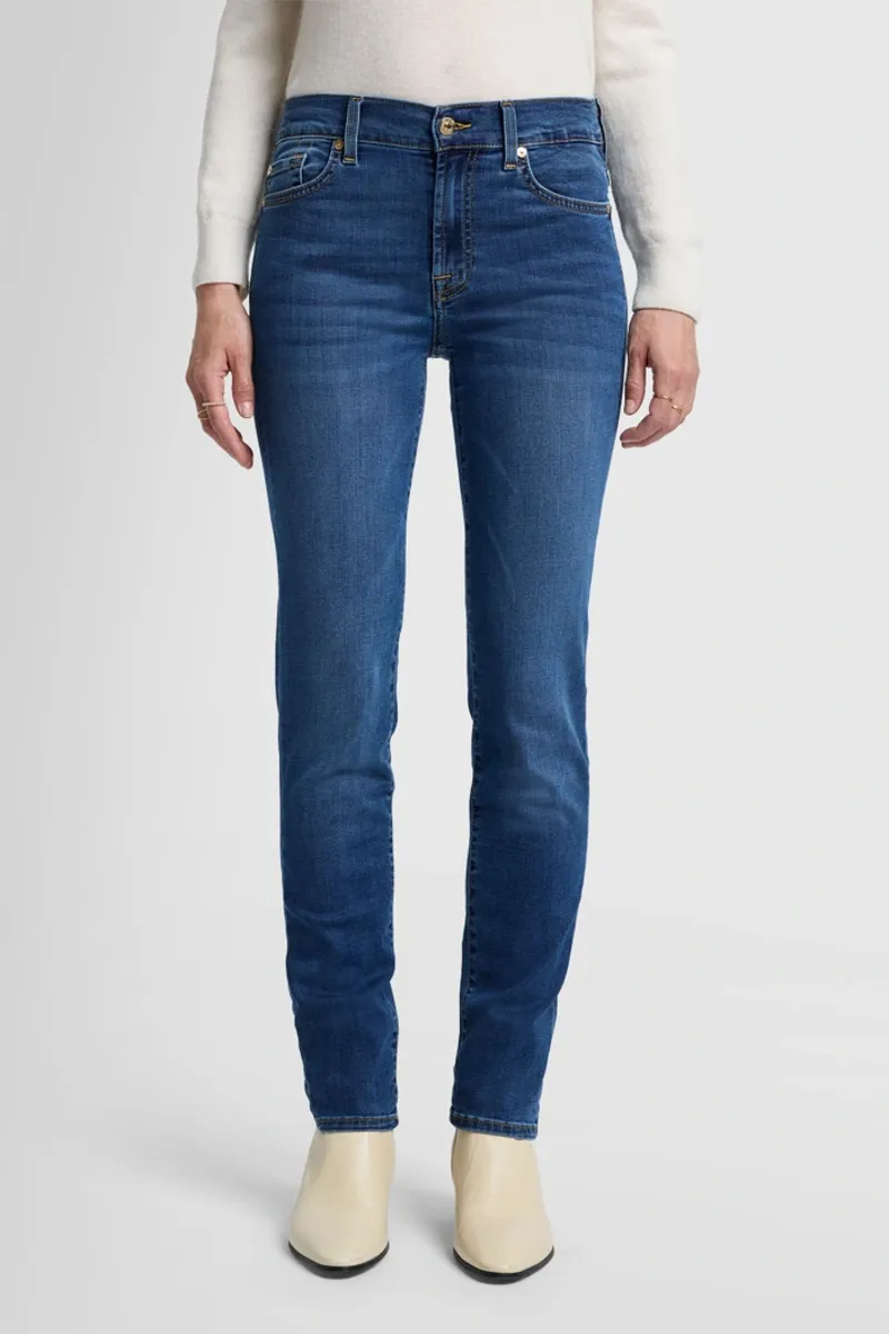 7 For All Mankind Roxanne Bair Duchess Mid Blue Jeans -4