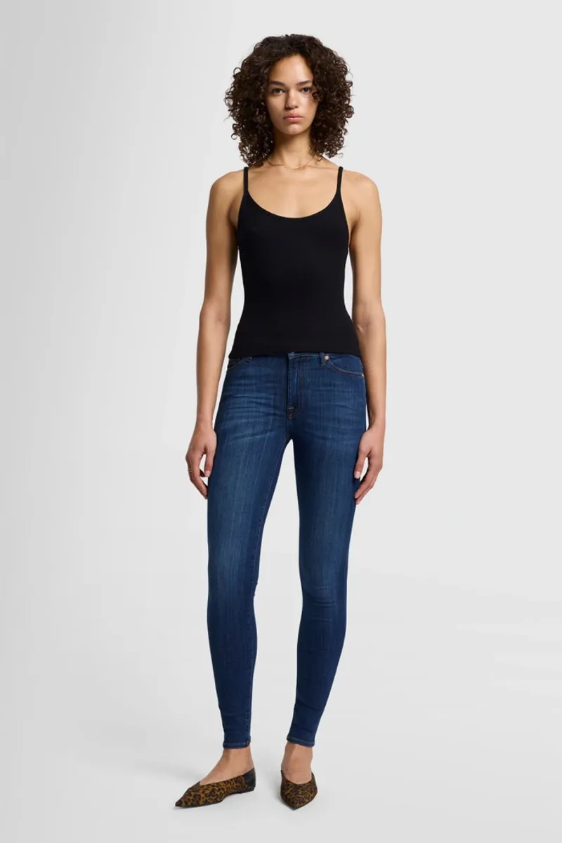 7 For All Mankind High Waist Skinny Slim Illusion Luxe Starlight Jeans-1