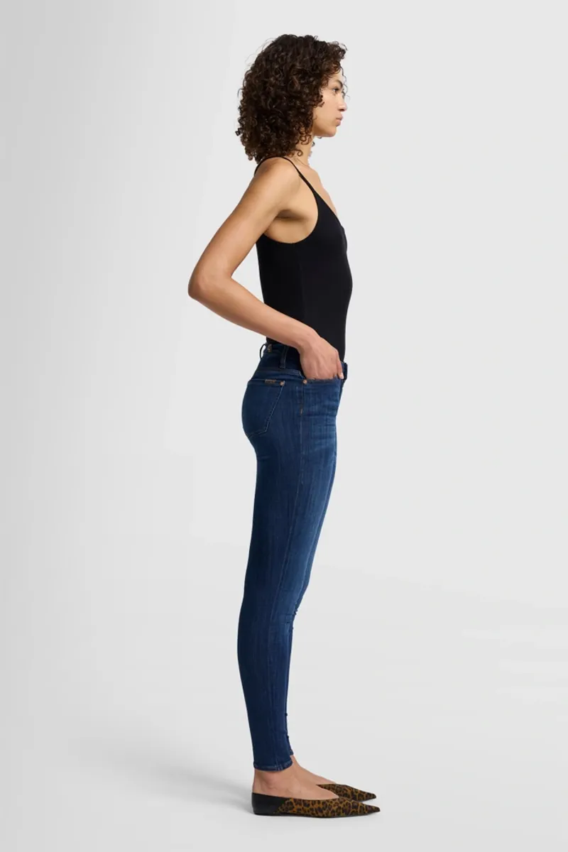 7 For All Mankind High Waist Skinny Slim Illusion Luxe Starlight Jeans-2