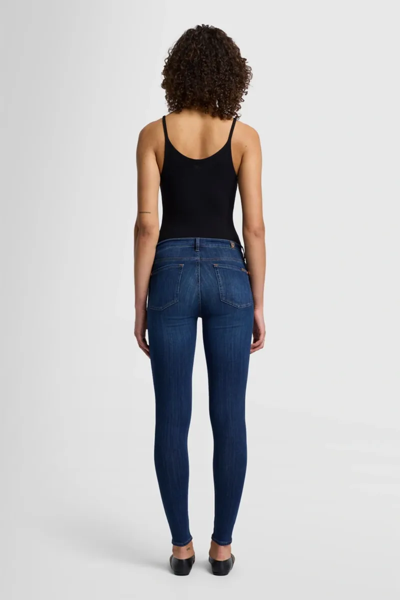 7 For All Mankind High Waist Skinny Slim Illusion Luxe Starlight Jeans-3