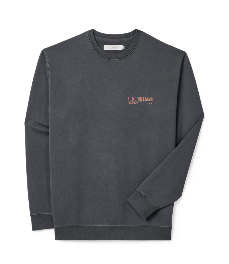 RM Williams Flinders Crew Sweatshirt Vintage Black