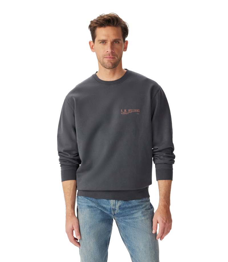 RM Williams Flinders Crew Sweatshirt Vintage Black-2