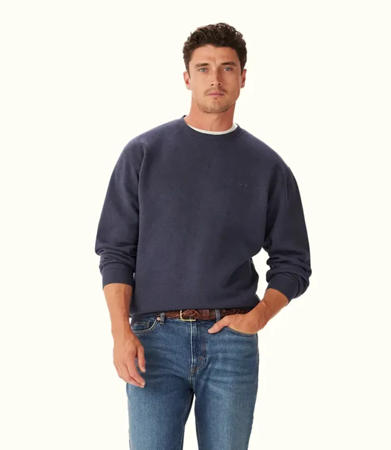 RM Williams Mini Longhorn Sweatshirt Blue Marle-1