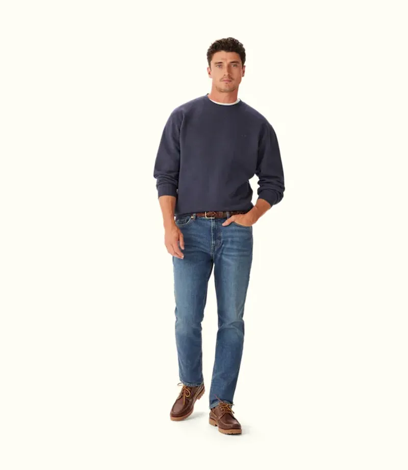 RM Williams Mini Longhorn Sweatshirt Blue Marle-2