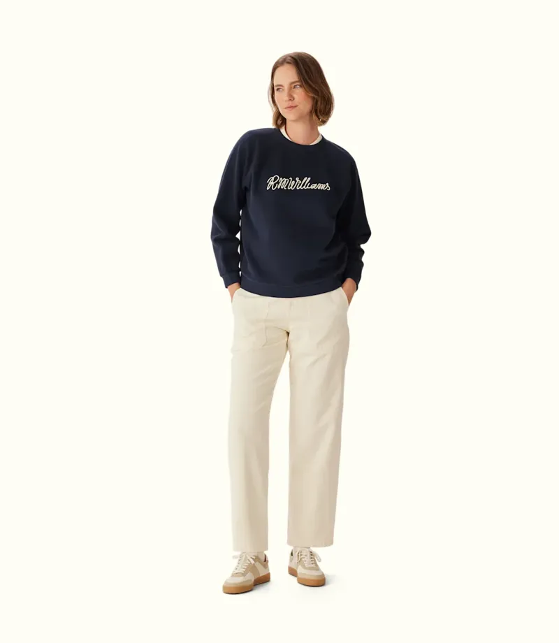 RM Williams Lasso Brushed Sweatshirt Navy-2