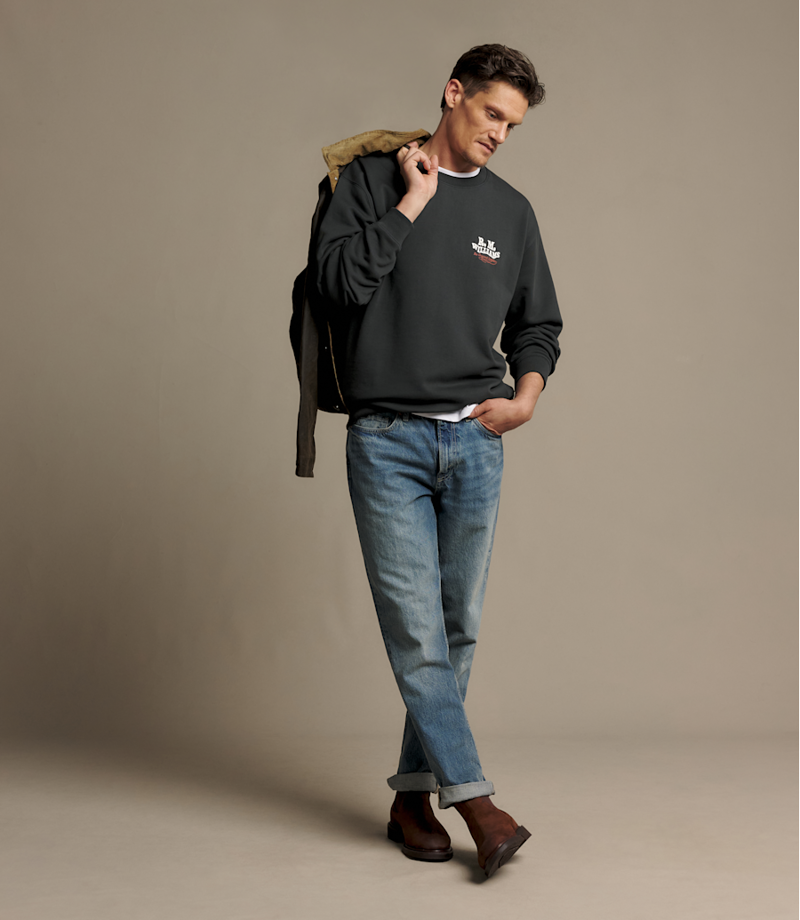 RM Williams Kandos Crew Vintage Black-3